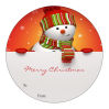 Circle Snowman Top To From Christmas Hang Tag